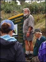 Each day when the ferry arrives, I welcome visitors to the island - Image: Heurisko Ltd. Camera provided by Lacklands.